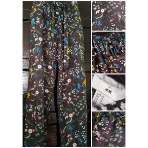 Floral Paperbag Flowy Pants